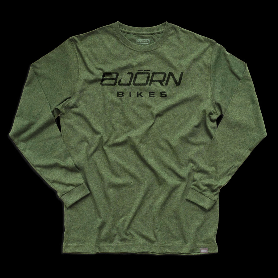 Bjorn Logo Long Sleeve T-Shirt - Grass Green